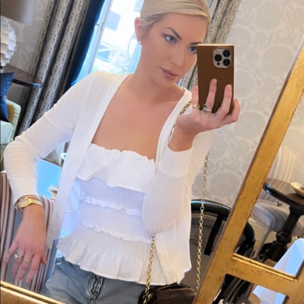 *BN* REFORMATION MILLET LINEN TOP *white* seen on STASSI SCHROEDER *SOLD OUT*